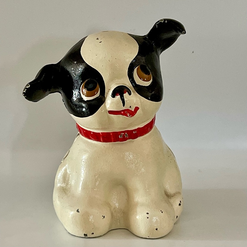 Antique Rare Hubley "FIDO" Cast Iron Still Coin Bank, Patented 1914